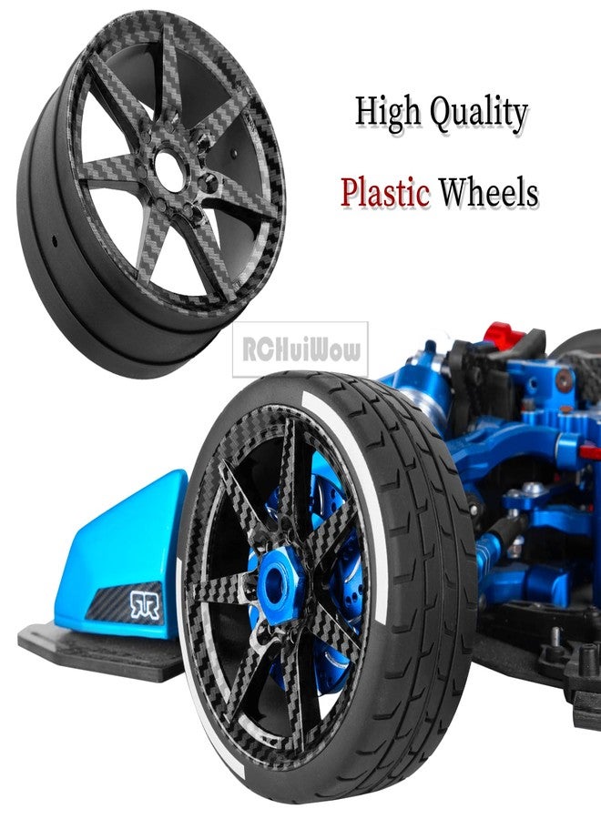 عجلات وإطارات سيارات التحكم عن بعد RCHuiWow، إطارات سيارات باغي لسيارات تايفون 6S BLX بمقياس 1/8، وإنفراكشن 6S BLX بمقياس 1/7، وليمتلس، عجلات وإطارات سيارات تحكم عن بعد سداسية الشكل مقاس 17 مم، ملصقة مسبقًا، مزودة بحشوات إسفنجية، 4 قطع، سطح من الكربون الأسود - Image 4